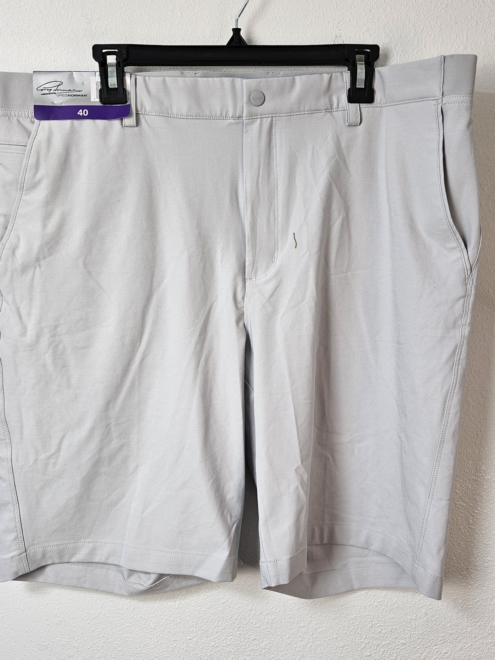 Greg Norman Men's Light Gray Stretch Shorts Size 40 New